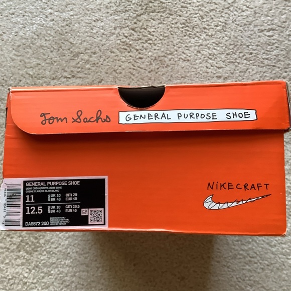 Nike NIKECRAFT Tom Sachs General Purpose Shoes, men’s size 11, tan and white - Picture 11 of 16